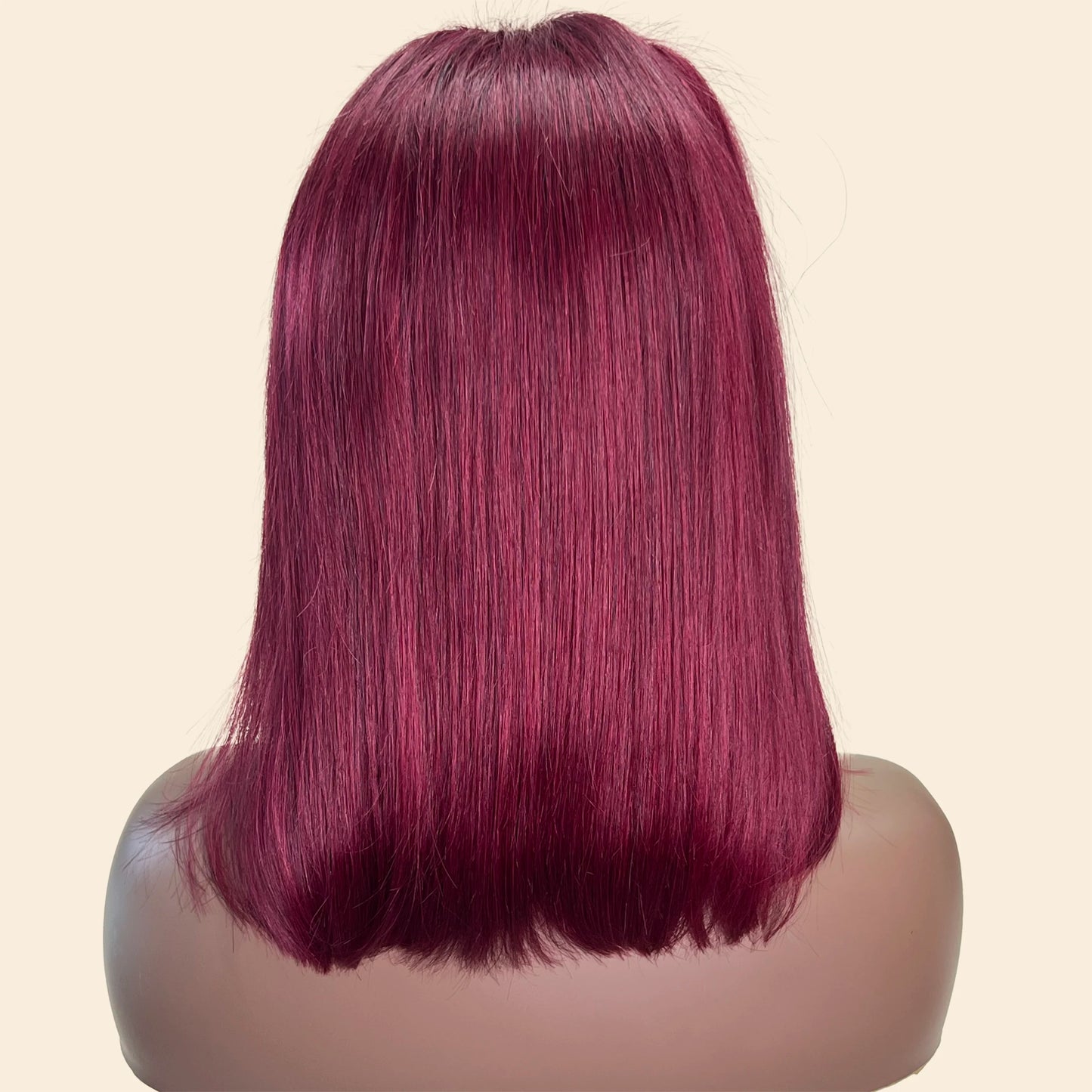 180% Density 99J Burgundy Short Bob Wig Human Hair 13x4 Lace Frontal Wigs For Women Remy Straight Lace Front Bob Wigs PrePlucked