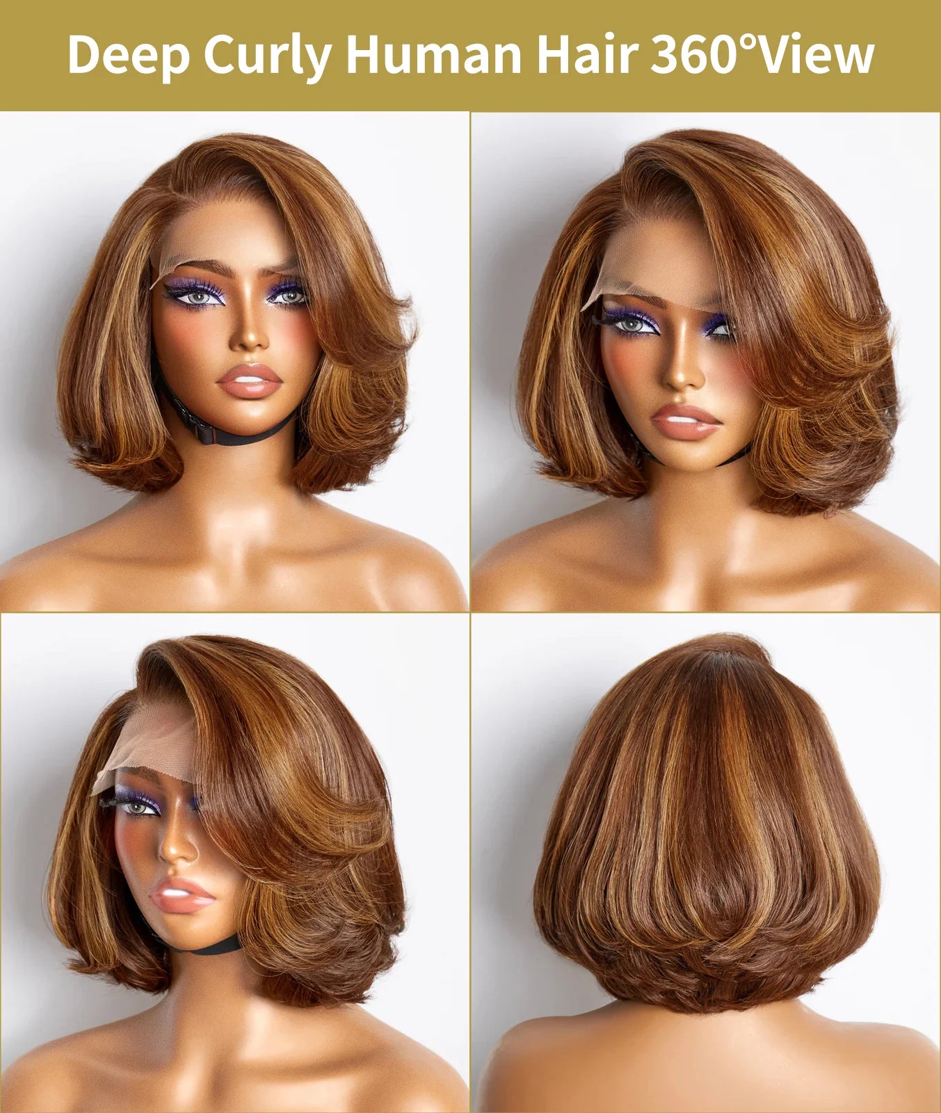 Chocolate Brown Short Bob Human Hair Wigs 6x6 HD Transparent Lace Front Wigs Human Hair Brazilian Preplucked Body Wave Bob Wigs