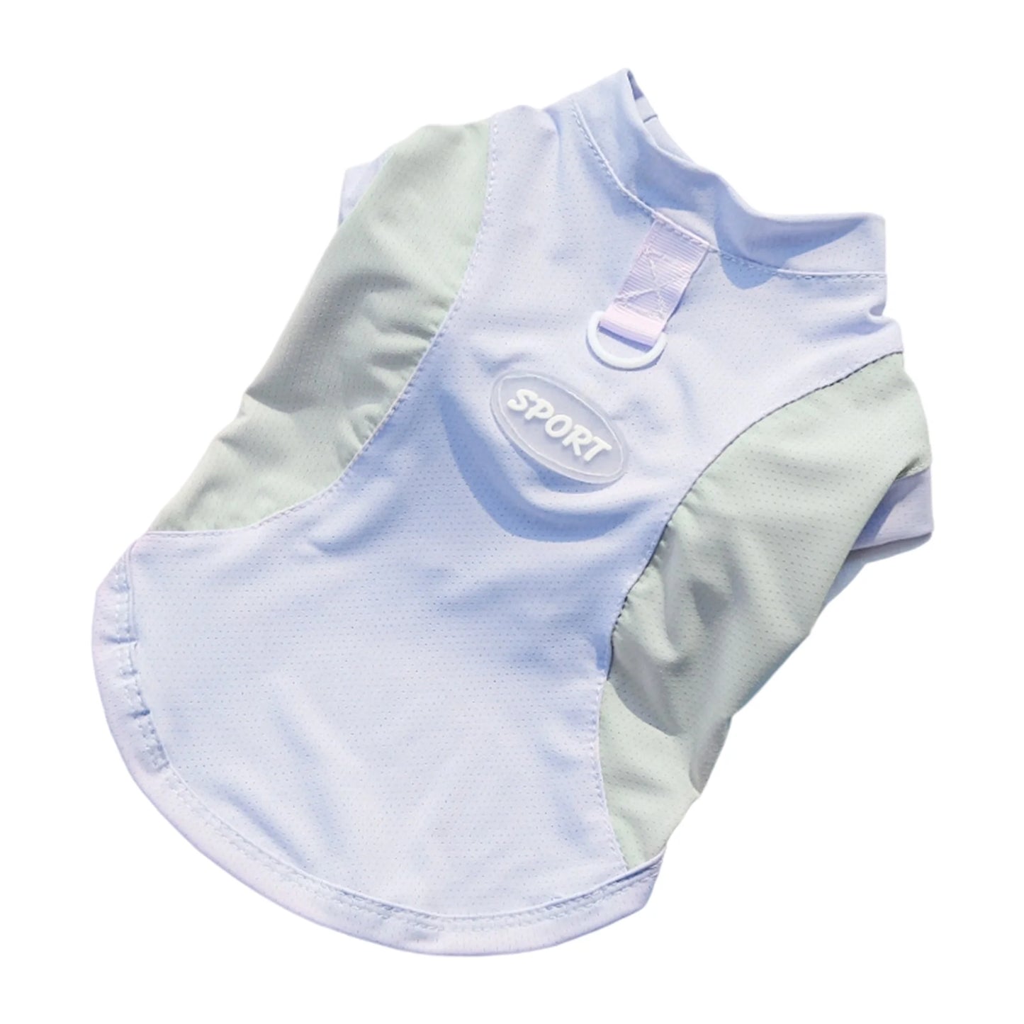 Breathable Cooling Dog T-Shirt with Ice Silk Material for Cats and Puppies - Lightweight and Soft Pet Tank Tops in Contrast