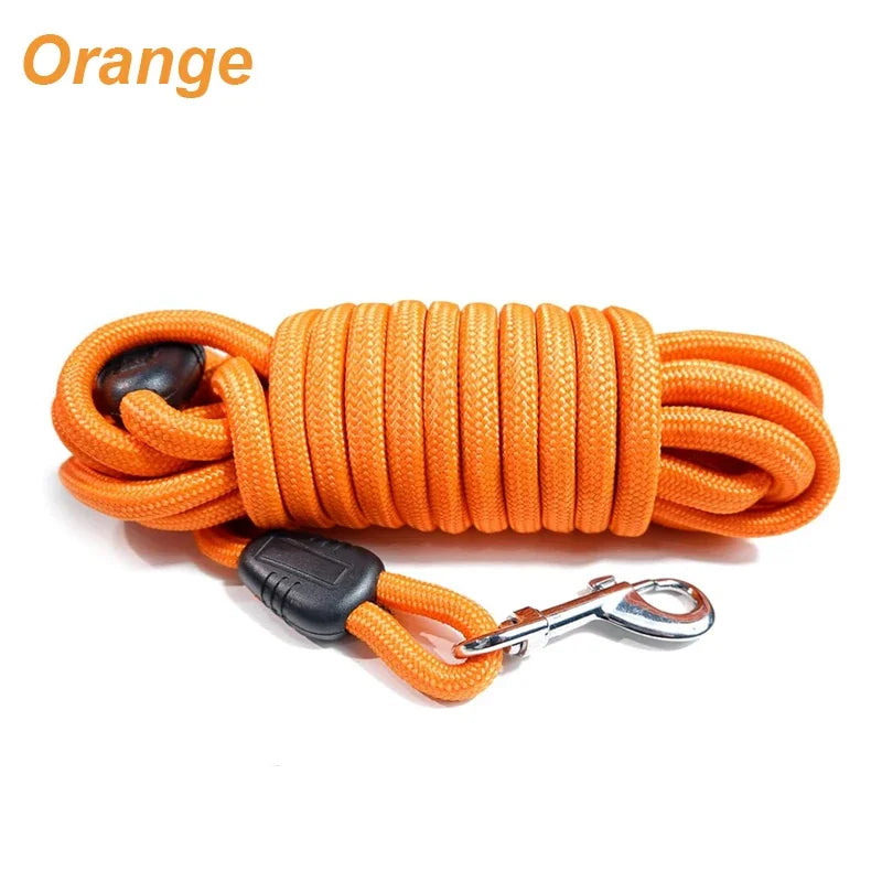 5M/10M/15M Heavy Duty Nylon Dog Leash - Ideal for Recall & Agility Training Tailored, Suitable for Medium to Large Dogs