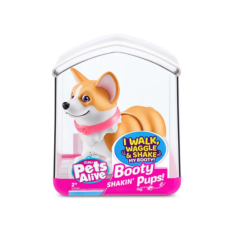 Pets Alive Booty Shakin' Pups Interactive Mini Dog Toys That Walk and Waggle Simulation Electronic Puppy Toys for Children