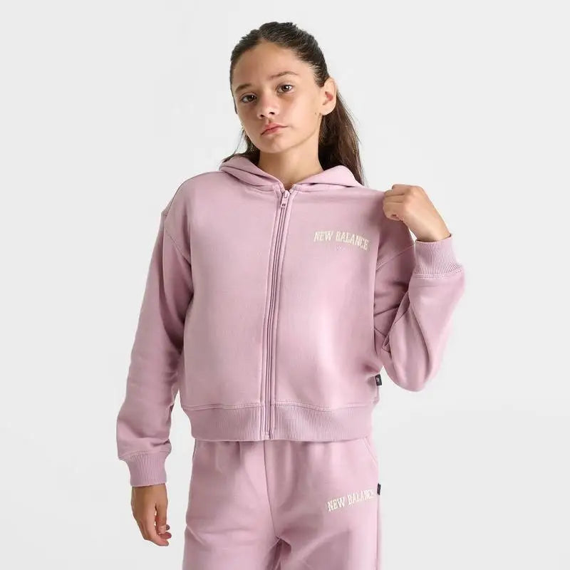 New Balance | Girls' New Balance Arch Graphic Full-Zip Hoodie
