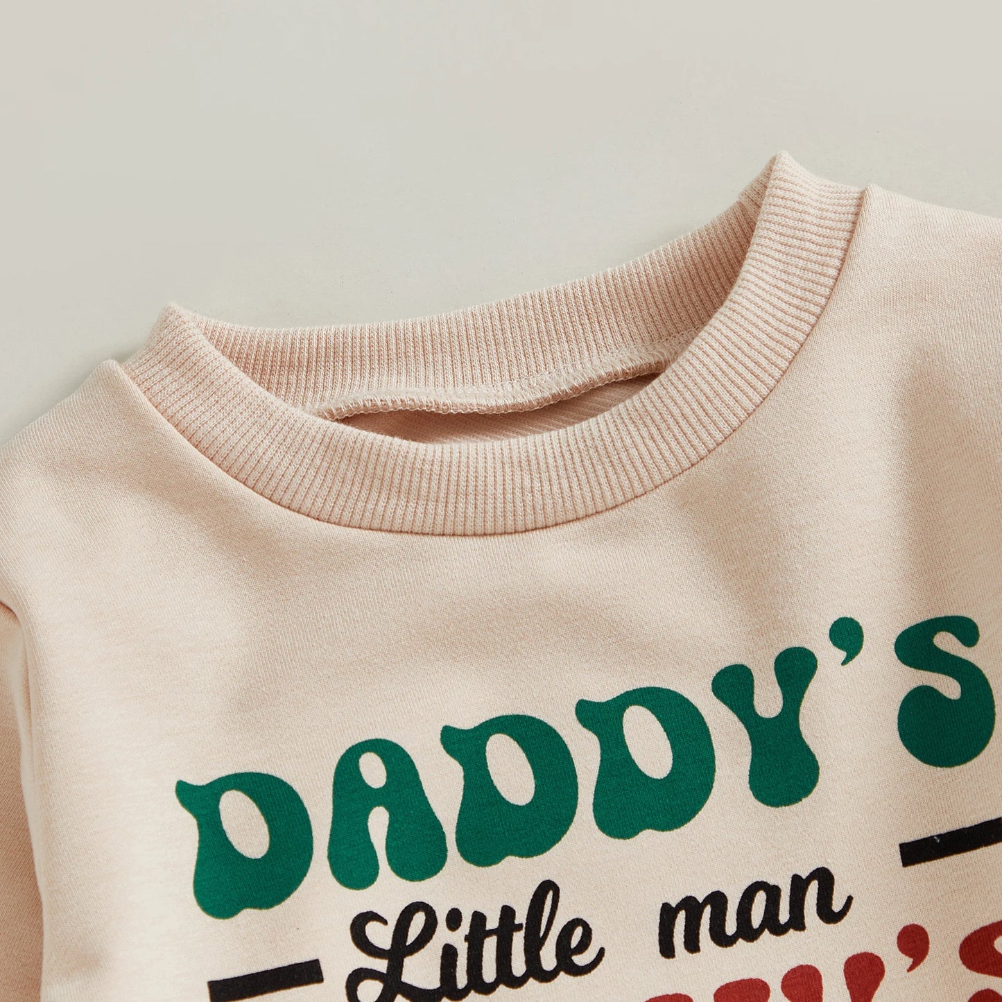 Baby Boys Pants Set, Long Sleeve Crew Neck Letters Print Sweatshirt with Elastic Waist Sweatpants Infant Clothes