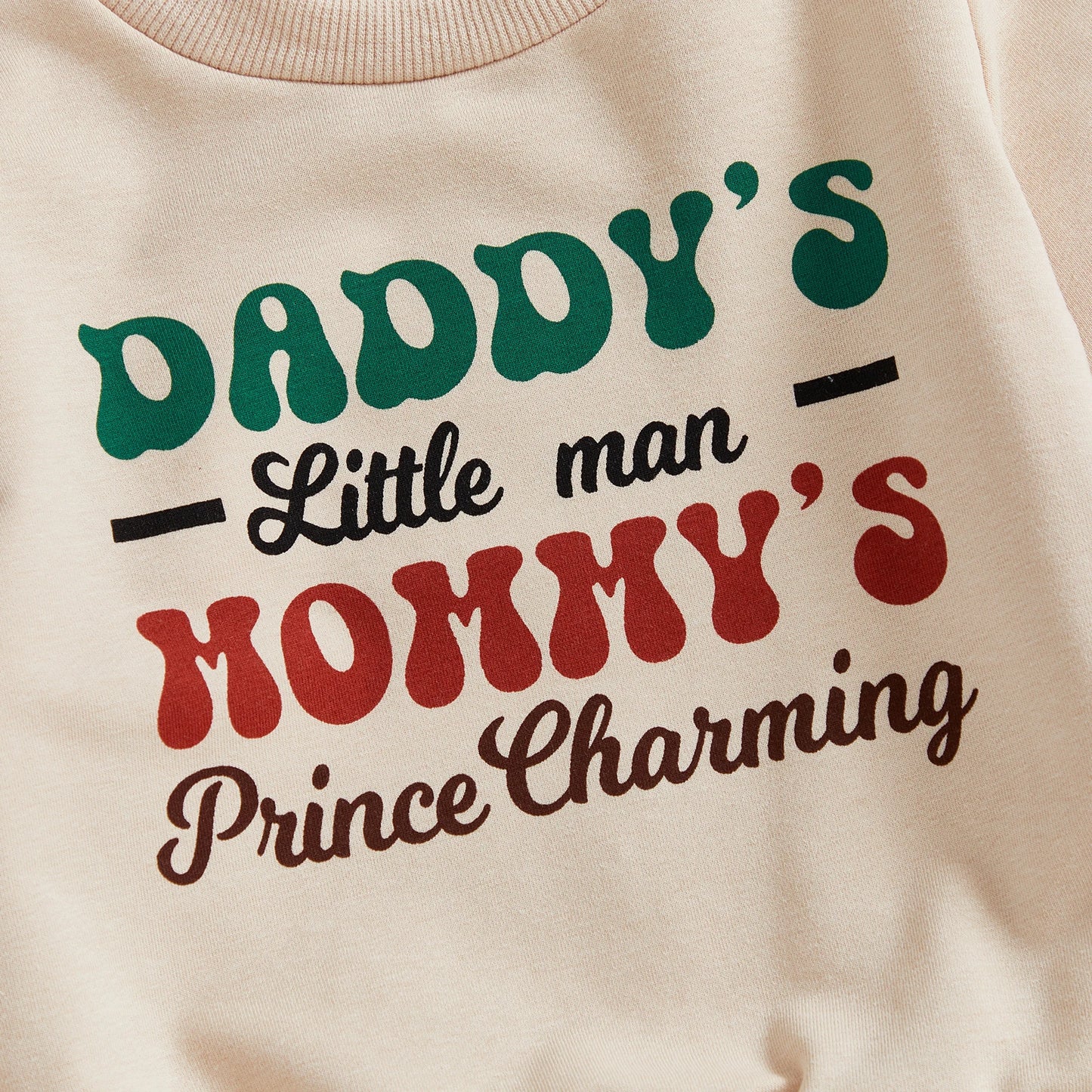 Baby Boys Pants Set, Long Sleeve Crew Neck Letters Print Sweatshirt with Elastic Waist Sweatpants Infant Clothes