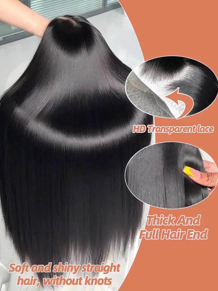 30 40 Inch Bone Straight Human Hair Lace Frontal Wigs Brazilian 13x4 13x6 Hd Lace Front Human Hair Wigs For Women