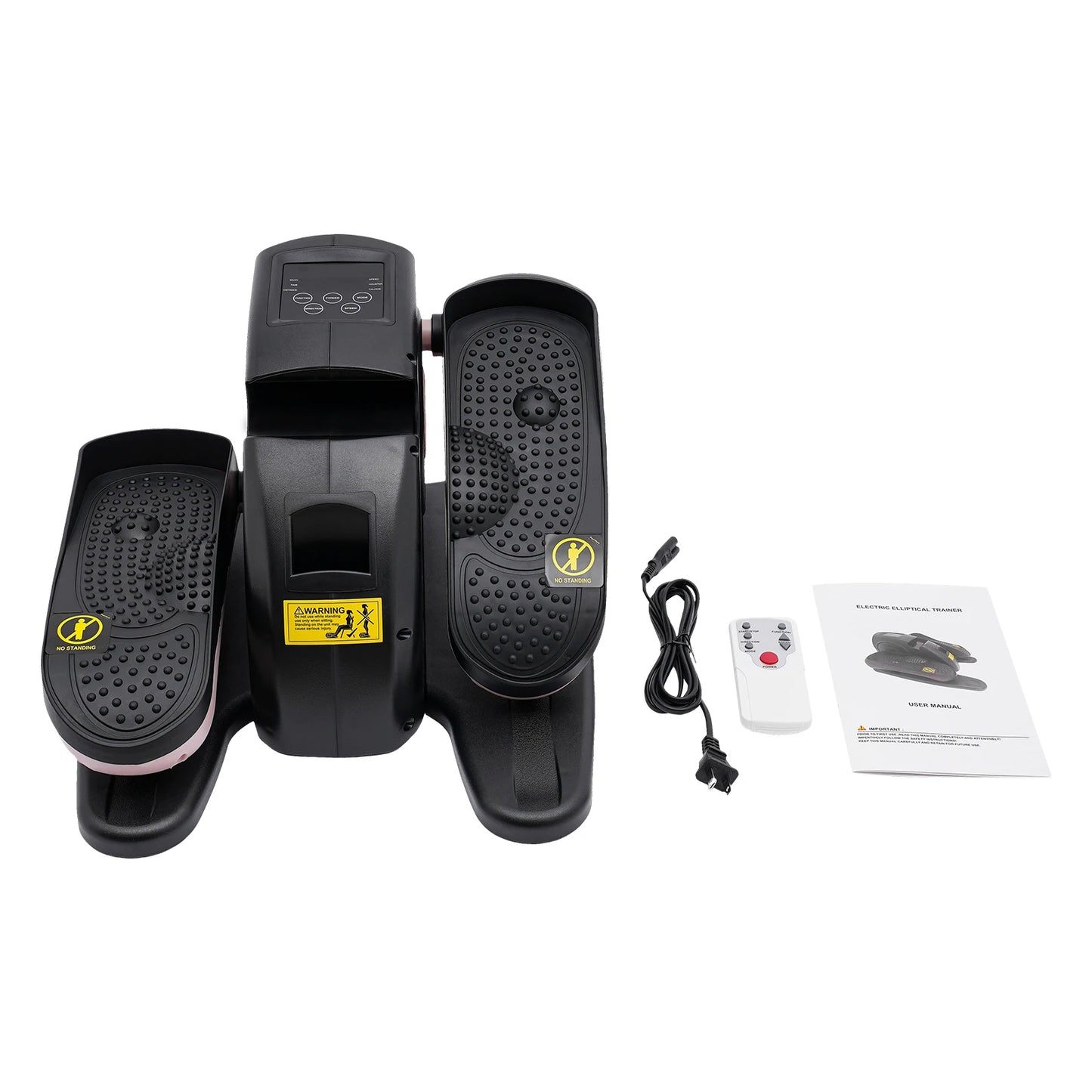 Under Desk Elliptical Machine Home Ellipse Leg Exerciser with 5 Adjustable Speed Quiet & Portable Seated Pedal Exerciser