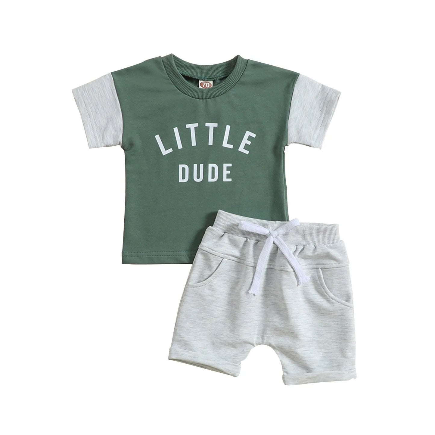 Children's Clothing Set for Baby Boy Girl Summer Letter Polo T-Shirt Shorts 2-Piece Suit Cute Infant Outfit