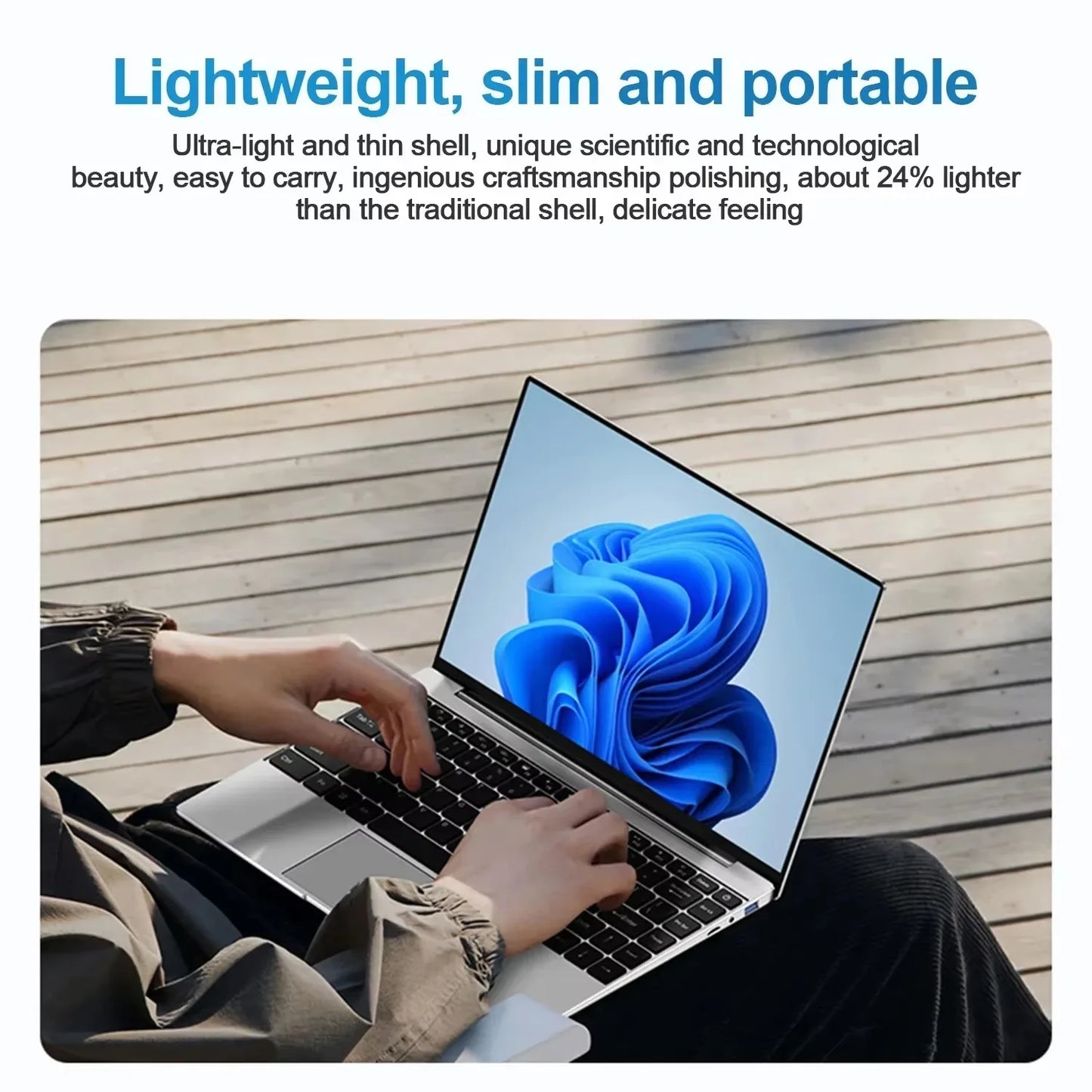 14.1"Ultra Slim Laptop 16GB RAM 2TB SSD Intel N3700 Windows 11 Notebook Gamer 1920*1080 HD Display Office Study Computer PC