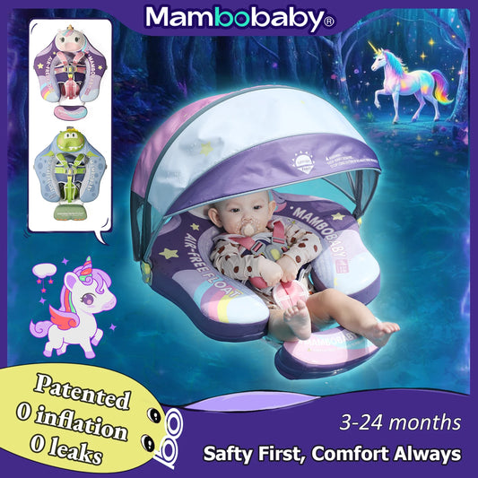 Mambobaby Float Safe Solid Core ST-Unicorn B503-143-W-Z Comfort Always: Skin-friendly Coat Baby Swimming Ring Toddler Pool Float