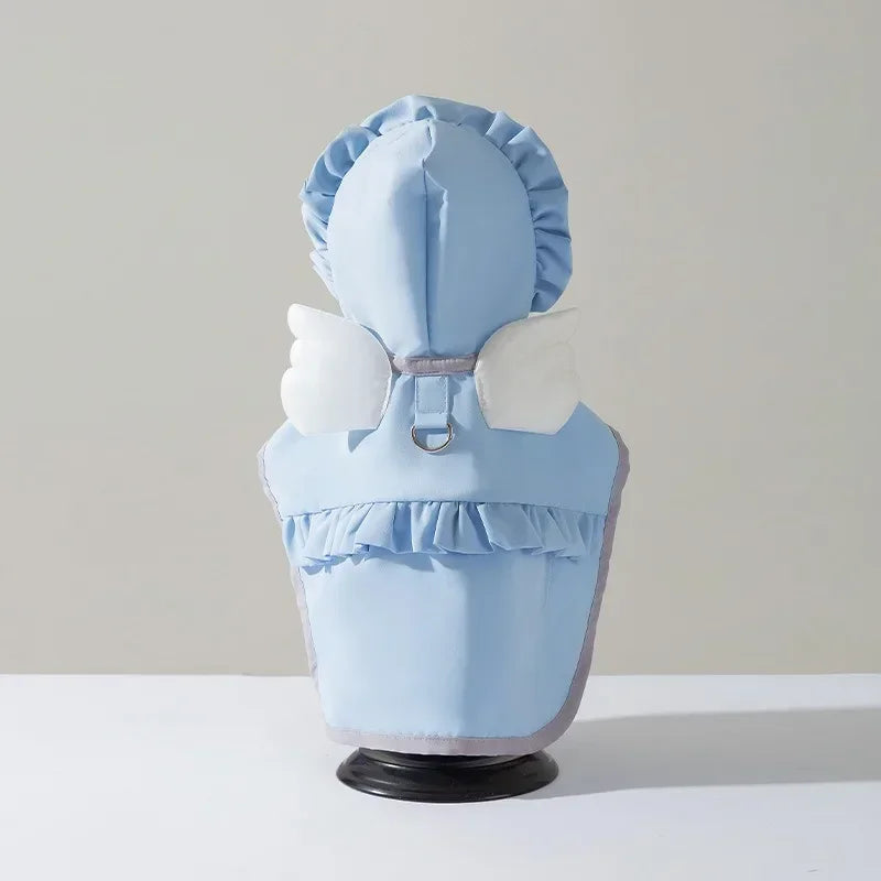 Pet Dog Angel Raincoat Summer Rain Waterproof Dog Clothes Small Dogs Out Cape Style Poncho Supplies Dog Accessories Pet Clothes