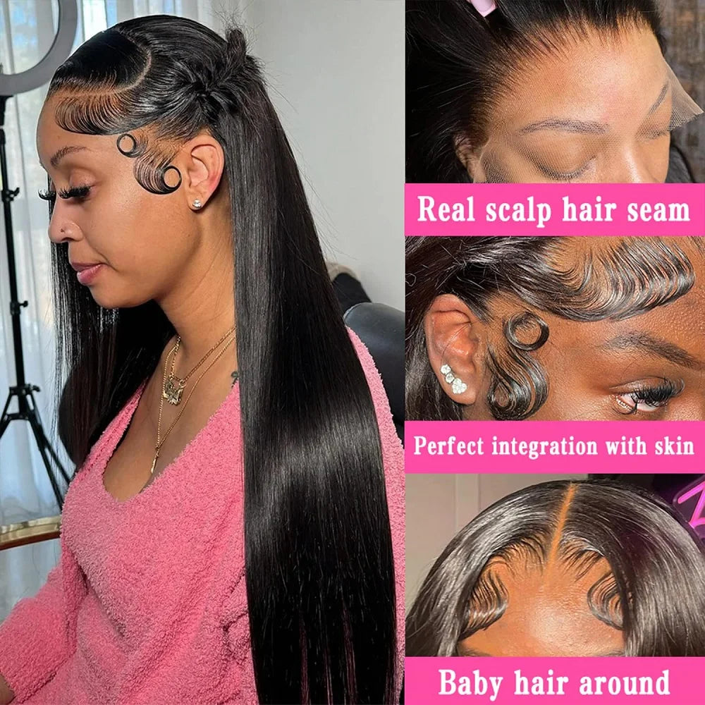 Pre Cut Lace Closure Wigs Human Hair For Women 7x5 Glueless Wigs Human Hair Pre Plucked Bleached Knots Ready To Wear Hair Wigs