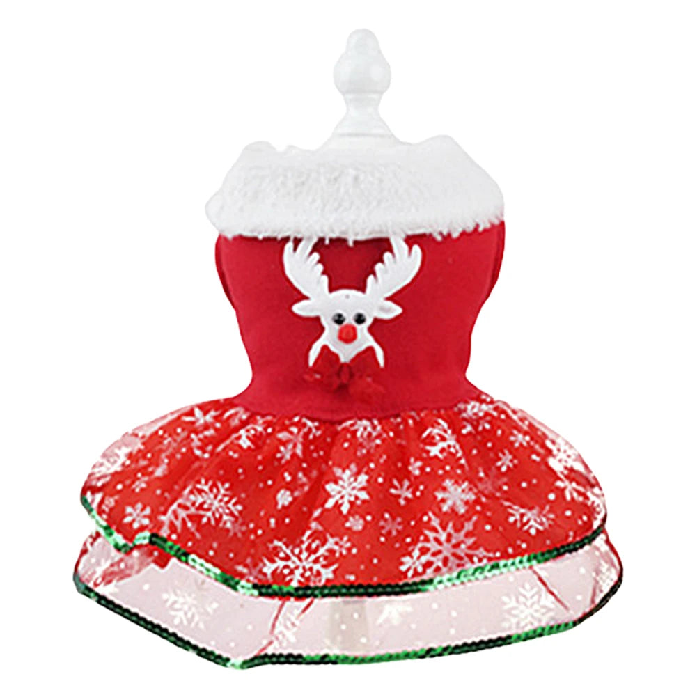 Pet Christmas Dress Christmas Bling Dog Dress Christmas Theme Dog Dress Outfit Christmas Dress Up Supplies