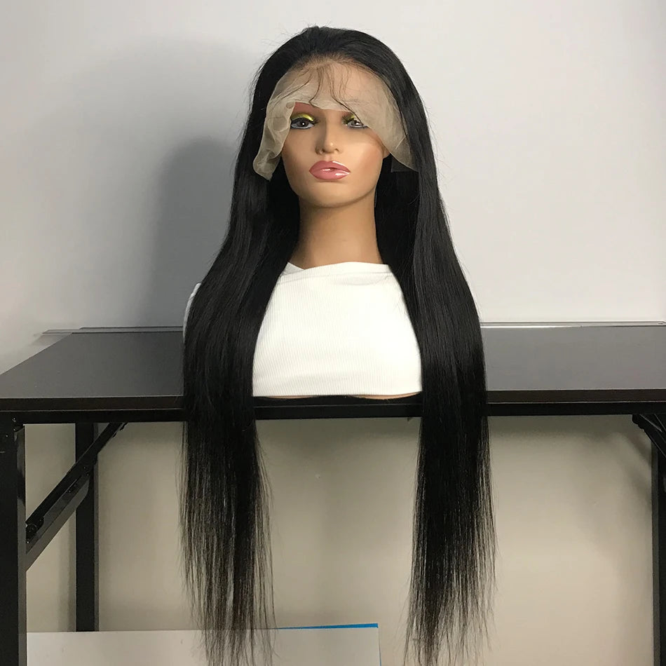 250 Density Bone Straight 13x6 Hd Lace Frontal Wig 30 40 Inch 13x4 Lace Front Human Hair Wigs For Women Pre Plucked