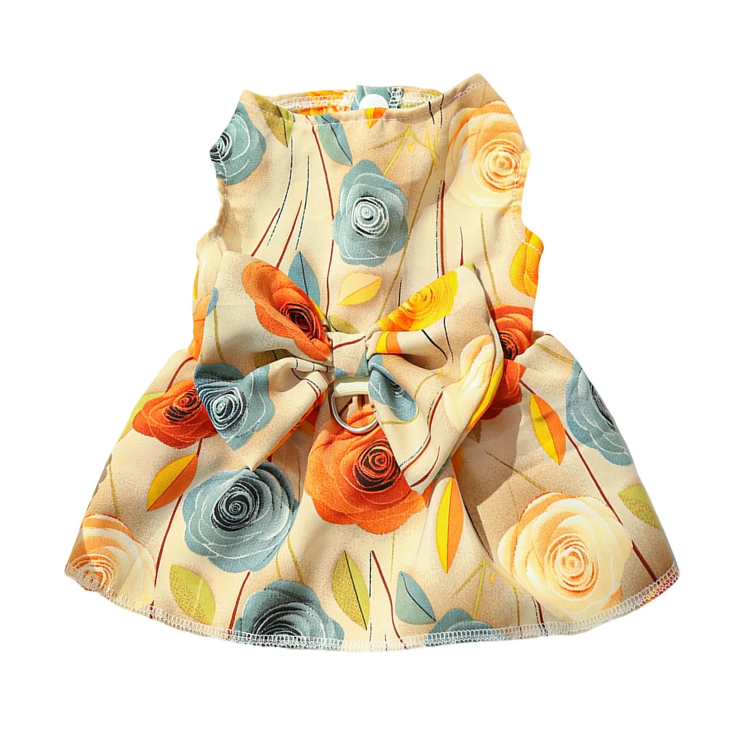 Cute Dog Floral Dress Adorable Pet Puppy Skirt for Small to Medium Sized Female Dogs Perfect for Photoshoots and Outings