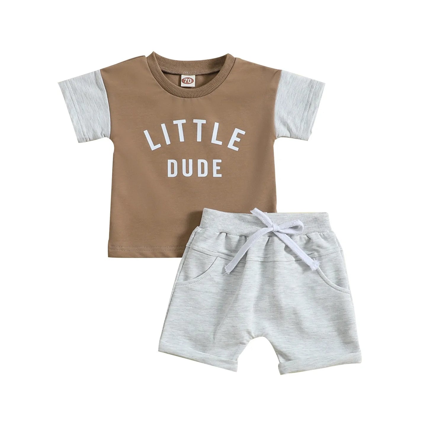 Children's Clothing Set for Baby Boy Girl Summer Letter Polo T-Shirt Shorts 2-Piece Suit Cute Infant Outfit