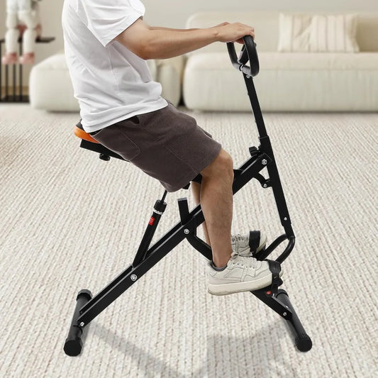 Exercise Equipment Squat Machine Trainer Rowing Machine for Ab Workout Glutes Black Modern Style 264.55lbs Weight Capacity