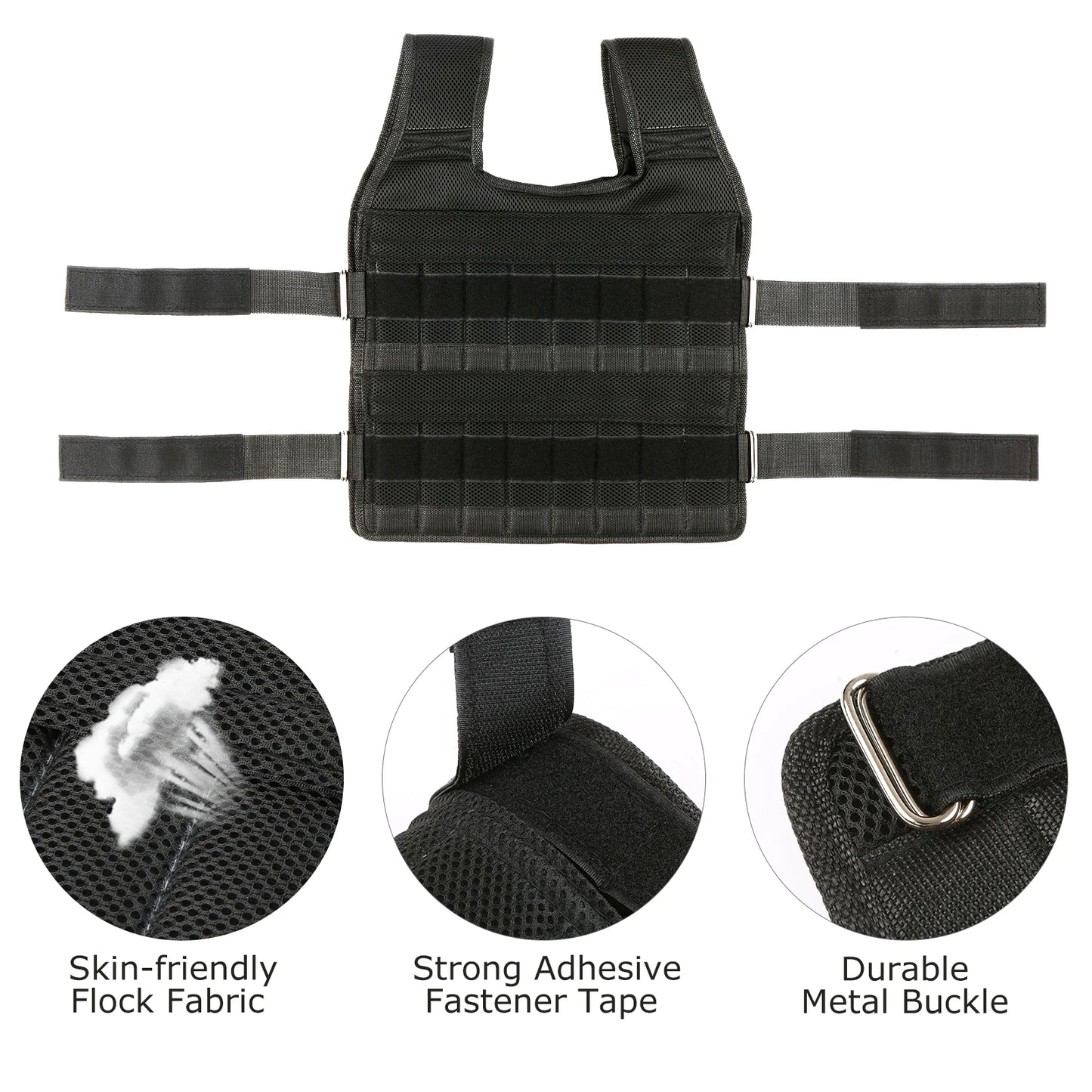 Max Loading 15kg/35kg Adjustable Vest Weight Exercise Weight Loading Cloth Strength Training with 6kg Leg Weight 5kg Arm Weight