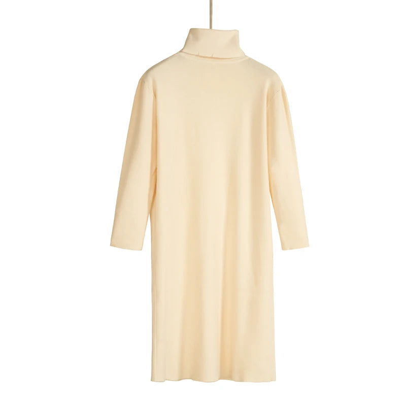 Knitted Women's Winter Dress 2025 Dresses Ladies Sweater Korean Fashion Clothing Robe Clothes Elegant Black Tight Woman Casual