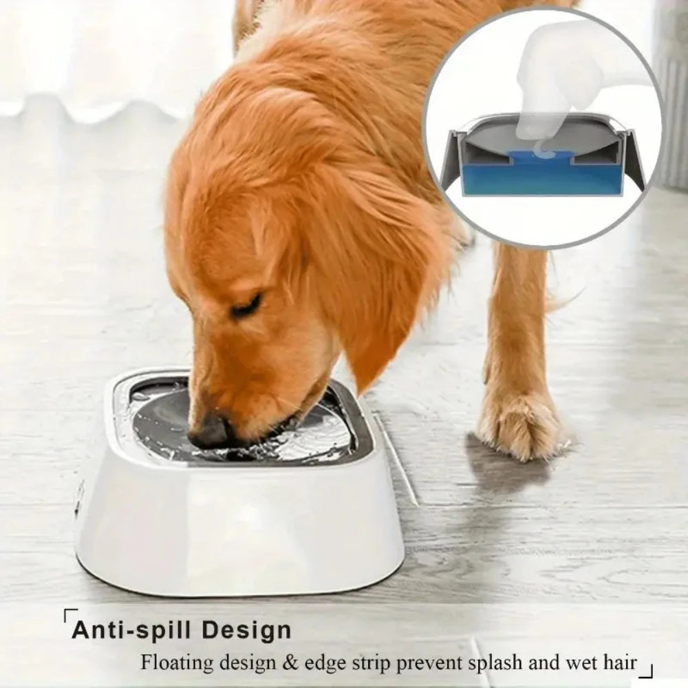 Filtered Water Bowl for Dogs - Spill-Resistant & Portable with Floating Filter