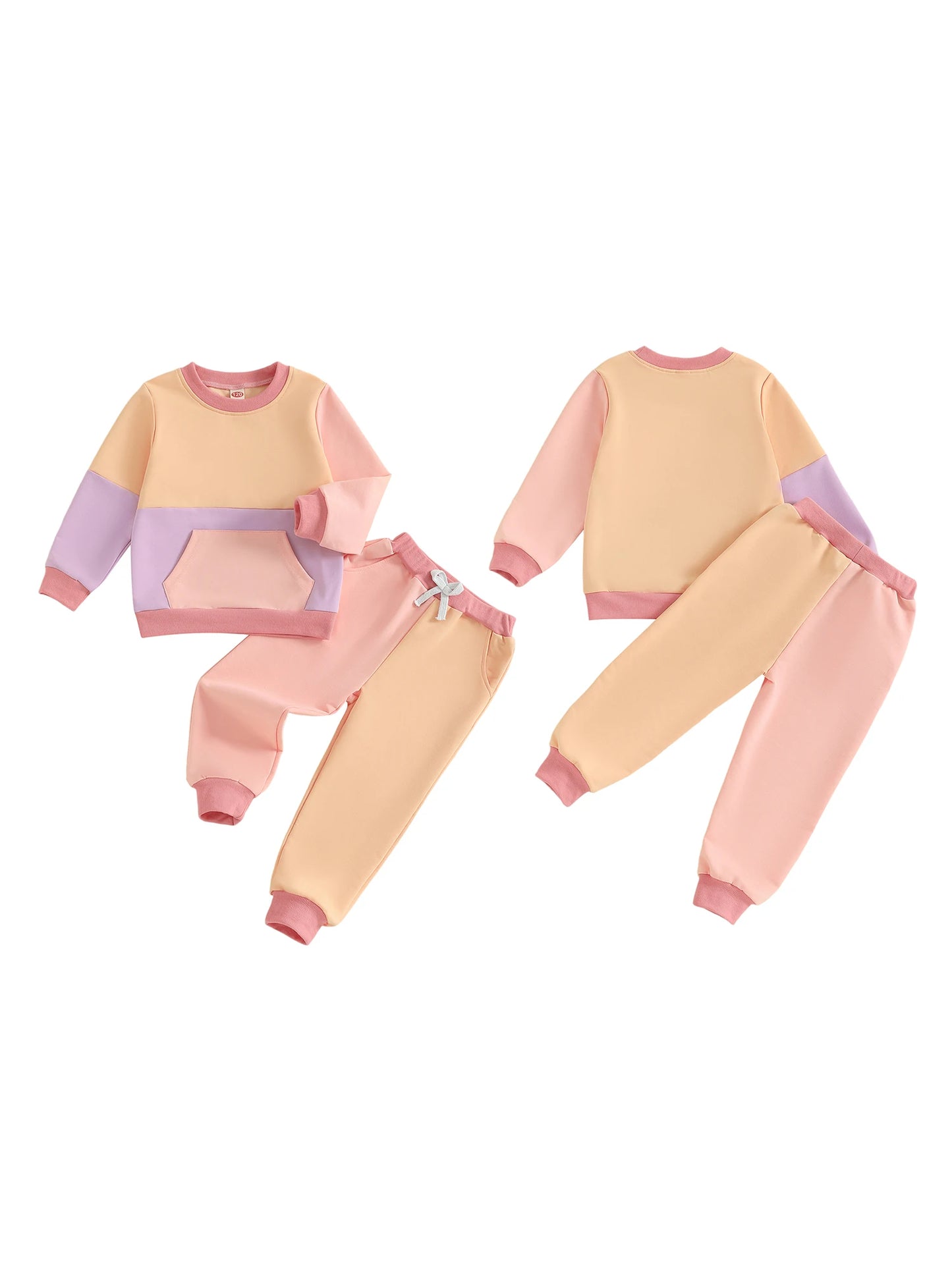 Stylish Toddler 2-Piece Set Cozy Long Sleeve Top with Matching Pants for a Trendy Fall Look