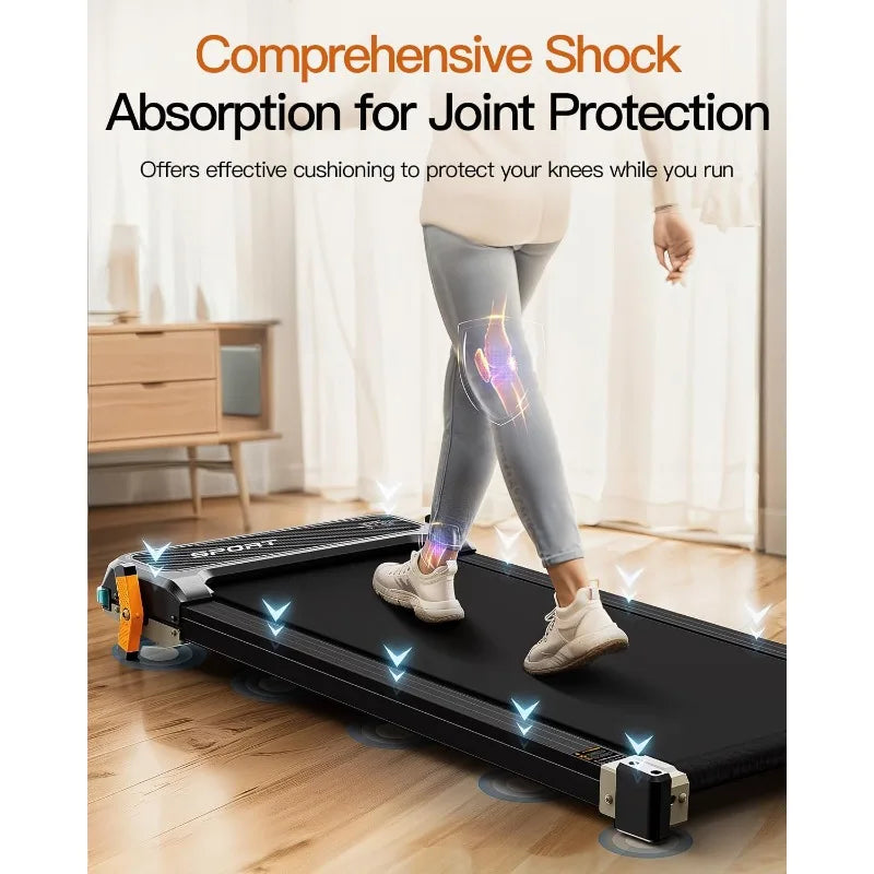 FUNRAY Versatile Walking Pad Treadmill with Incline - Dual-Sided Under Desk Treadmill with Foot Massage,2 in 1 Walking Machine