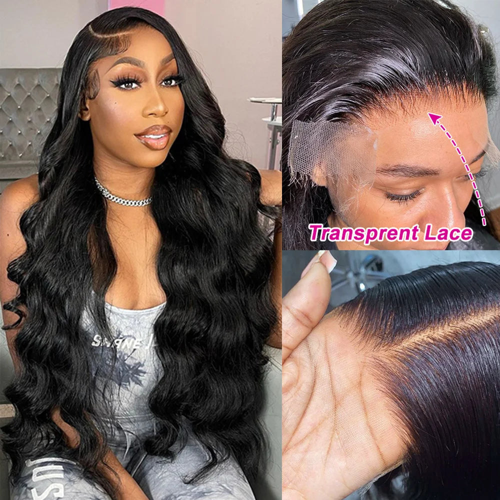 46 44 Inch Body Wave Lace Front Human Hair Wigs For Women 13x4 Hd Brazilian Hair Wigs 360 Full Lace Wig Human Hair Pre Plucked