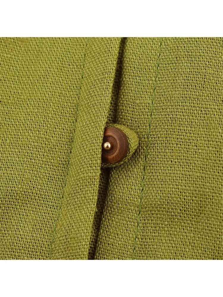 Women's A-line Long Dress Elegant Square Neck Sleeveless Wide Sling Maxi Dresses 2025 Summer Lady Commute Button Dresses