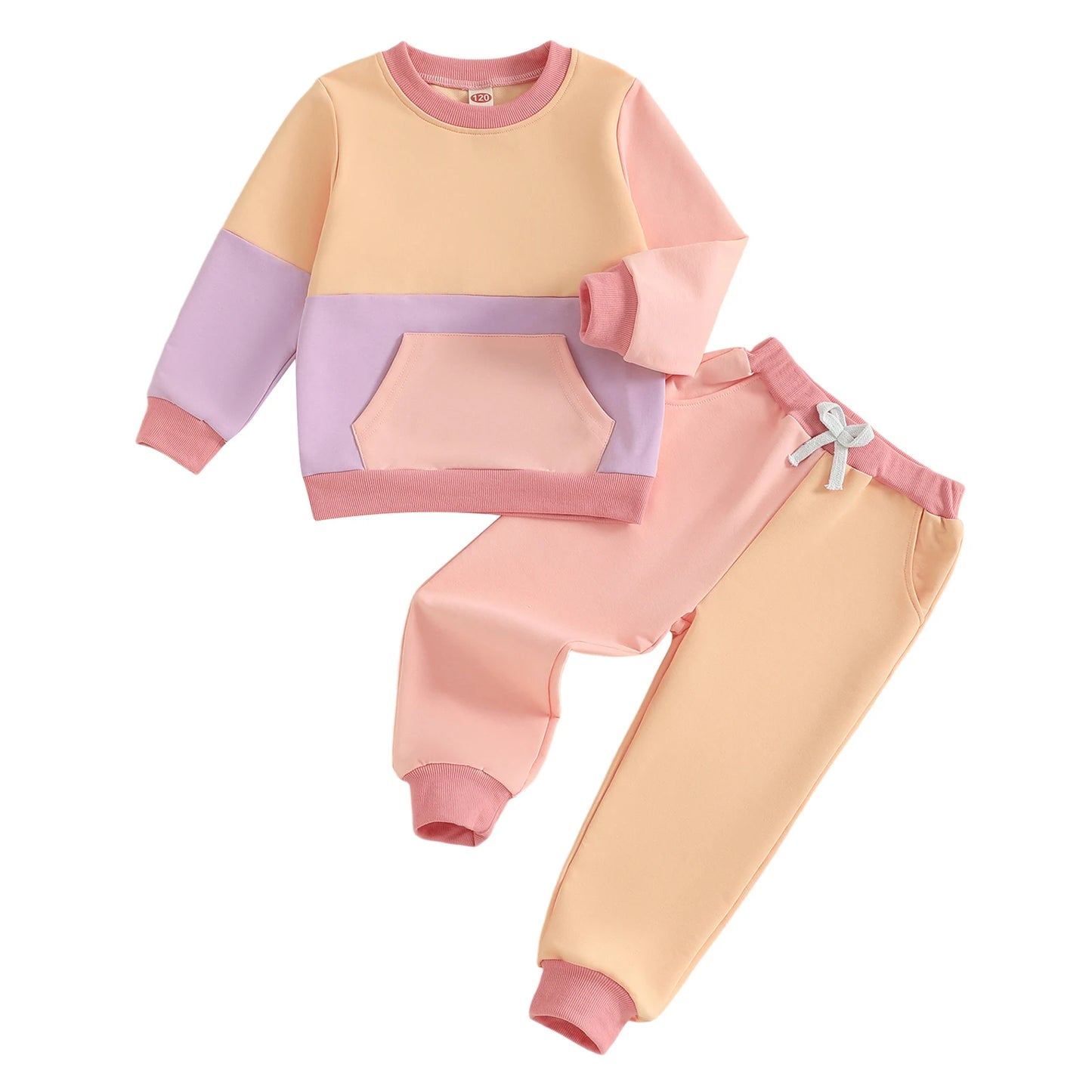 Stylish Toddler 2-Piece Set Cozy Long Sleeve Top with Matching Pants for a Trendy Fall Look