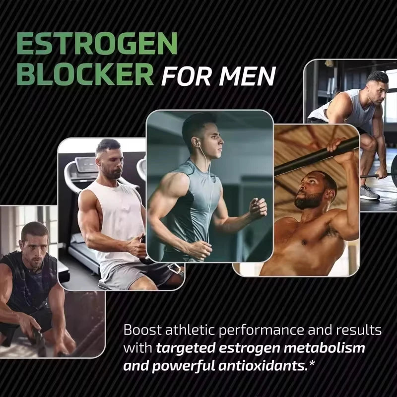 DIM 300mg Men, Estrogen Blockers and Aromatase Inhibitors | Men's Hormone Balance and Fitness Booster Supplement 60 Capsules