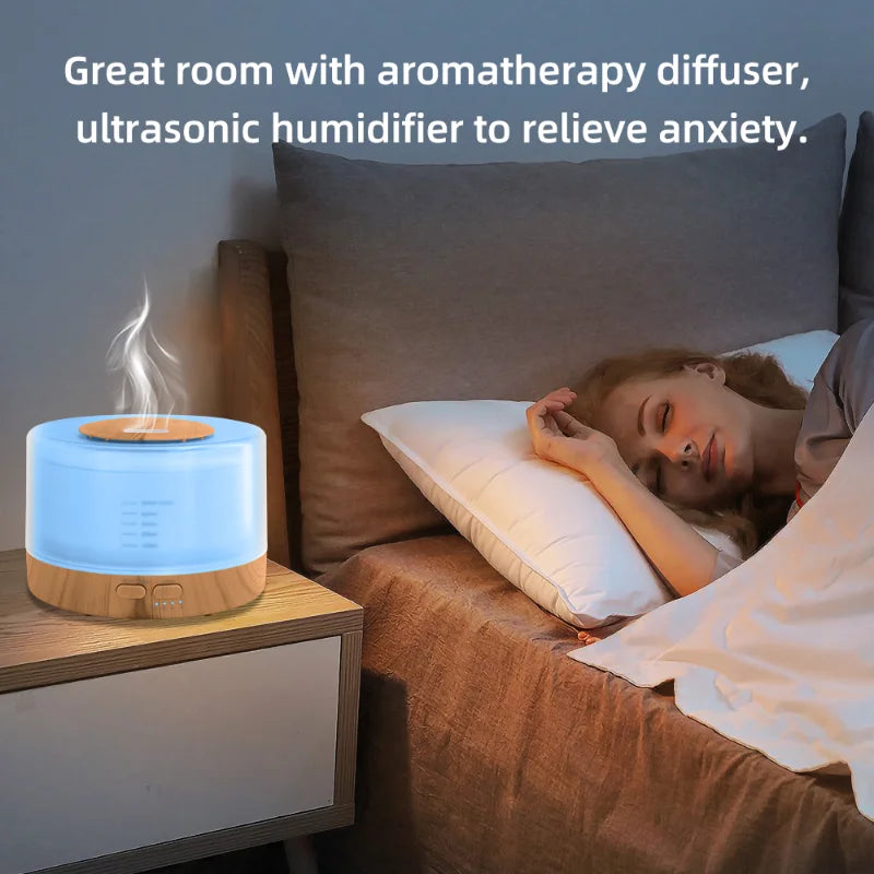 18.6oz Essential Oil Diffuser with Soundwave Tech, USB Powered, Remote Control, Auto-Off Safety, Perfect for Home & Office Decor
