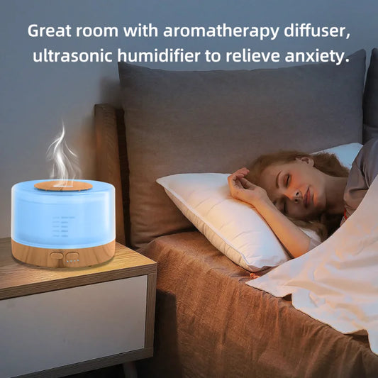 18.6oz Essential Oil Diffuser with Soundwave Tech, USB Powered, Remote Control, Auto-Off Safety, Perfect for Home & Office Decor