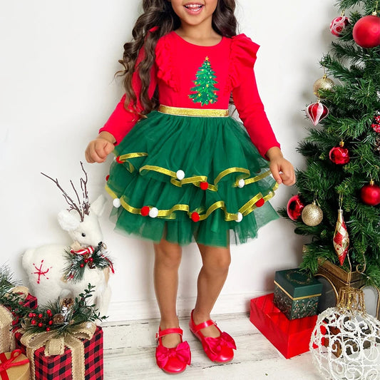 Children s Christmas Santa Claus Costume Round Neck Long Sleeve Dress Party Cosplay Costume for Christmas Celebration