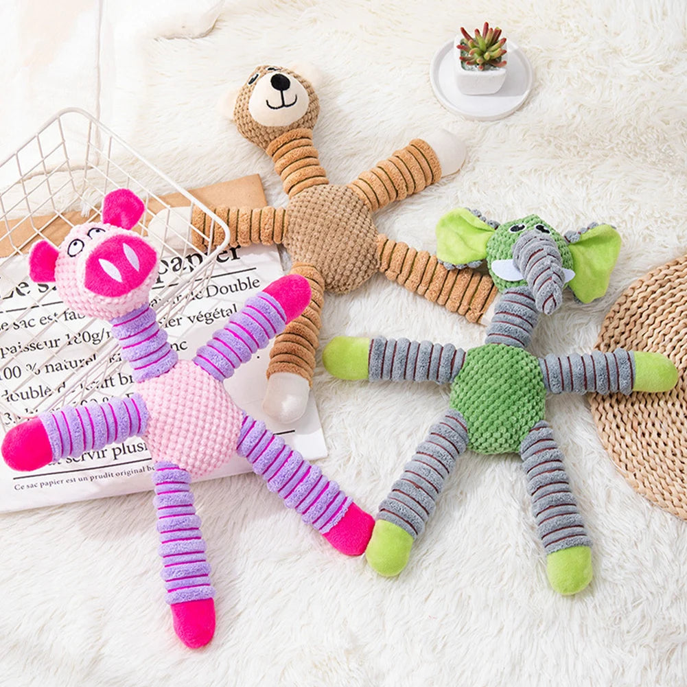 Large Dog Sound Squeaky Toys Interactive Dog Toys Squeaky Plush Dog Chew Toys for All Breed Sizes for Small Large Dogs