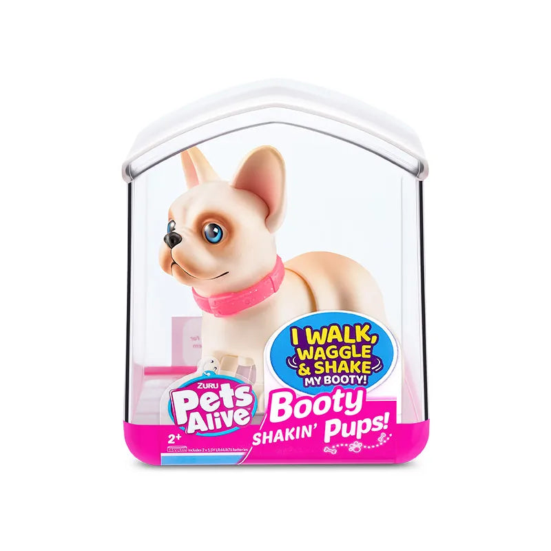 Pets Alive Booty Shakin' Pups Interactive Mini Dog Toys That Walk and Waggle Simulation Electronic Puppy Toys for Children