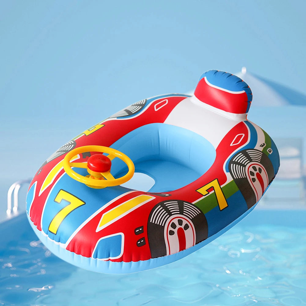 Inflatable Swimming Rings Baby Water Play Games Seat Float Boat Child Swim Circle Fun Pool Bathtub Beach Party Summer Water Toy