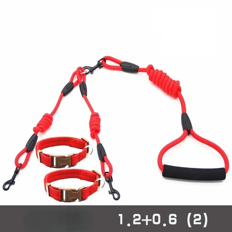 Leashes Dogs 2 Double Accessories Small for Leash Pet Chihuahua Dog 2 Ways Pet Nylon Dogs Lead Double Twin Coupler Stuff Black