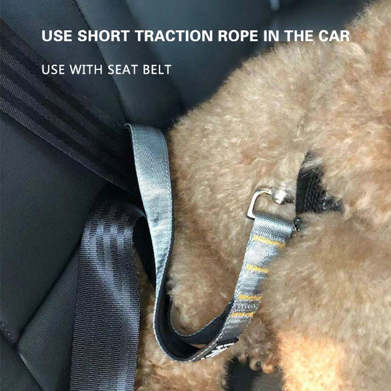 Short Dog Leash Durable Pet Car Seat Belt Pet Traction Leash for Dogs Cats Training Outdoor Walking Jogging Dog Accessories