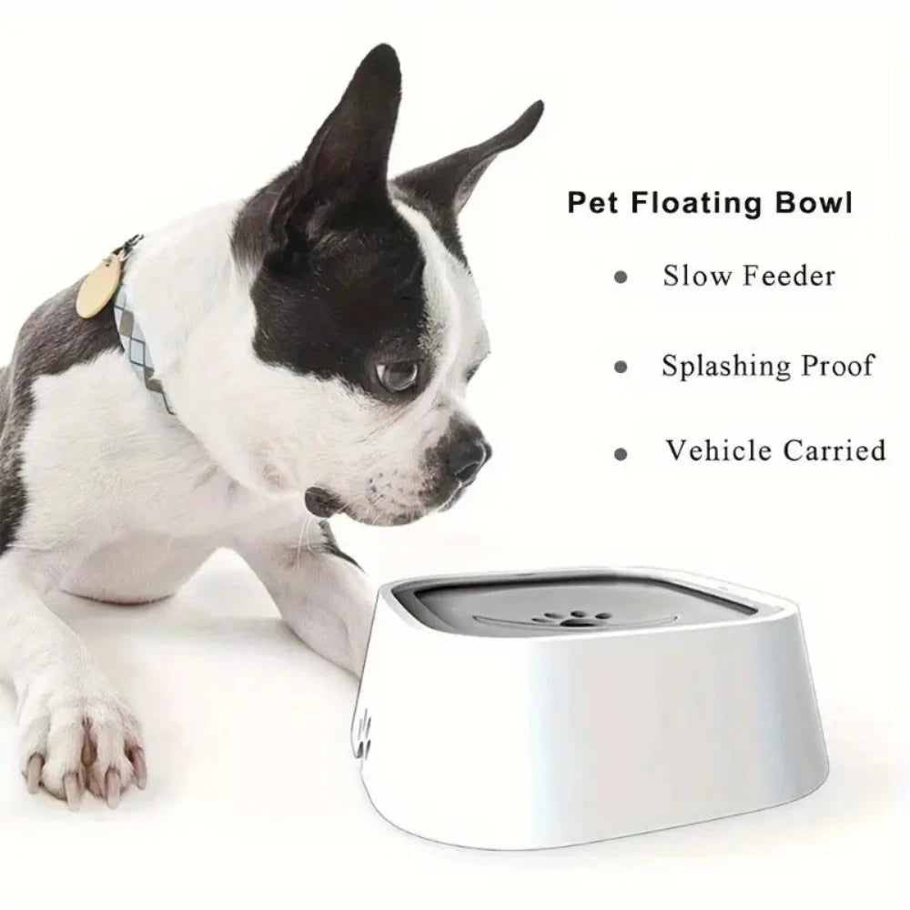 Filtered Water Bowl for Dogs - Spill-Resistant & Portable with Floating Filter