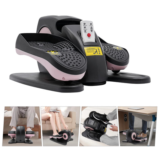 Under Desk Elliptical Machine Home Ellipse Leg Exerciser with 5 Adjustable Speed Quiet & Portable Seated Pedal Exerciser
