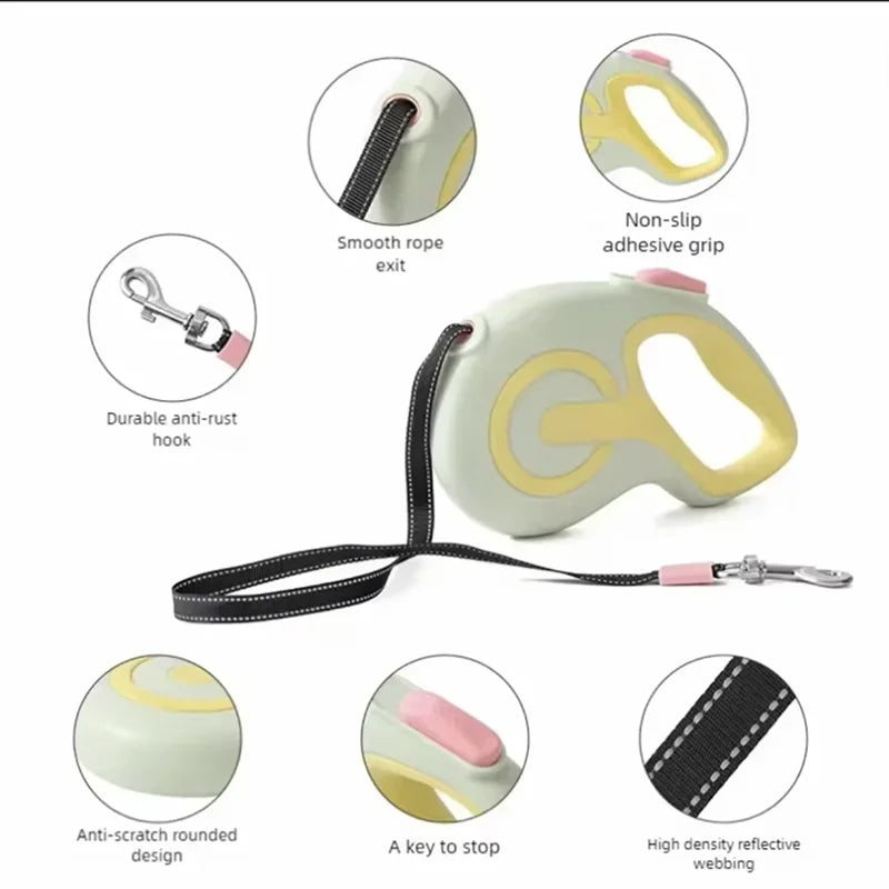 Retractable Pet Dog Leashes 3m/5m Durable Automatic Extending Traction Rope For Small Medium Dogs Pet Walking Leash Leads