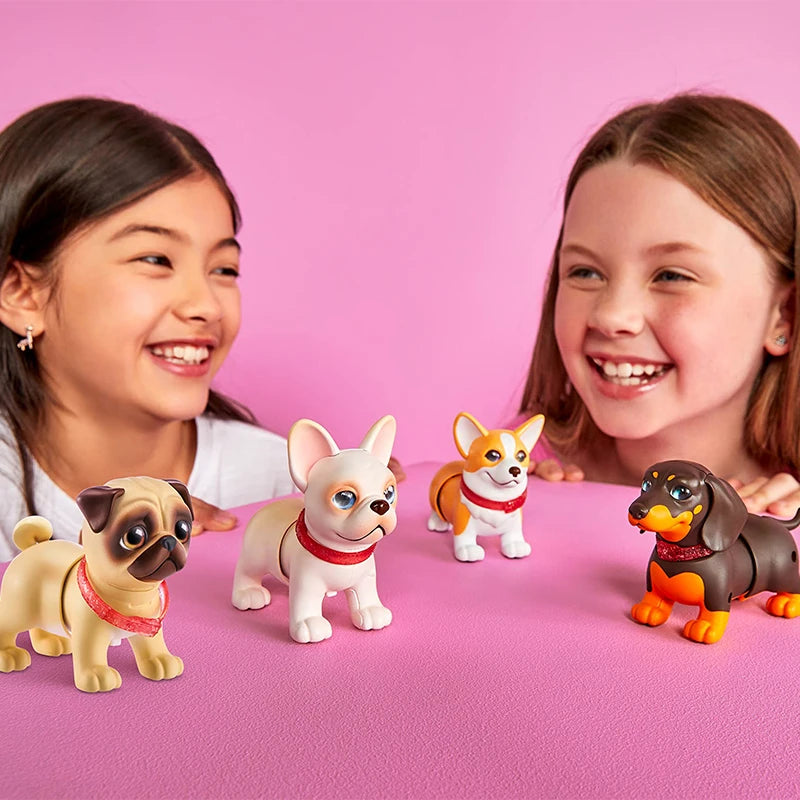 Pets Alive Booty Shakin' Pups Interactive Mini Dog Toys That Walk and Waggle Simulation Electronic Puppy Toys for Children