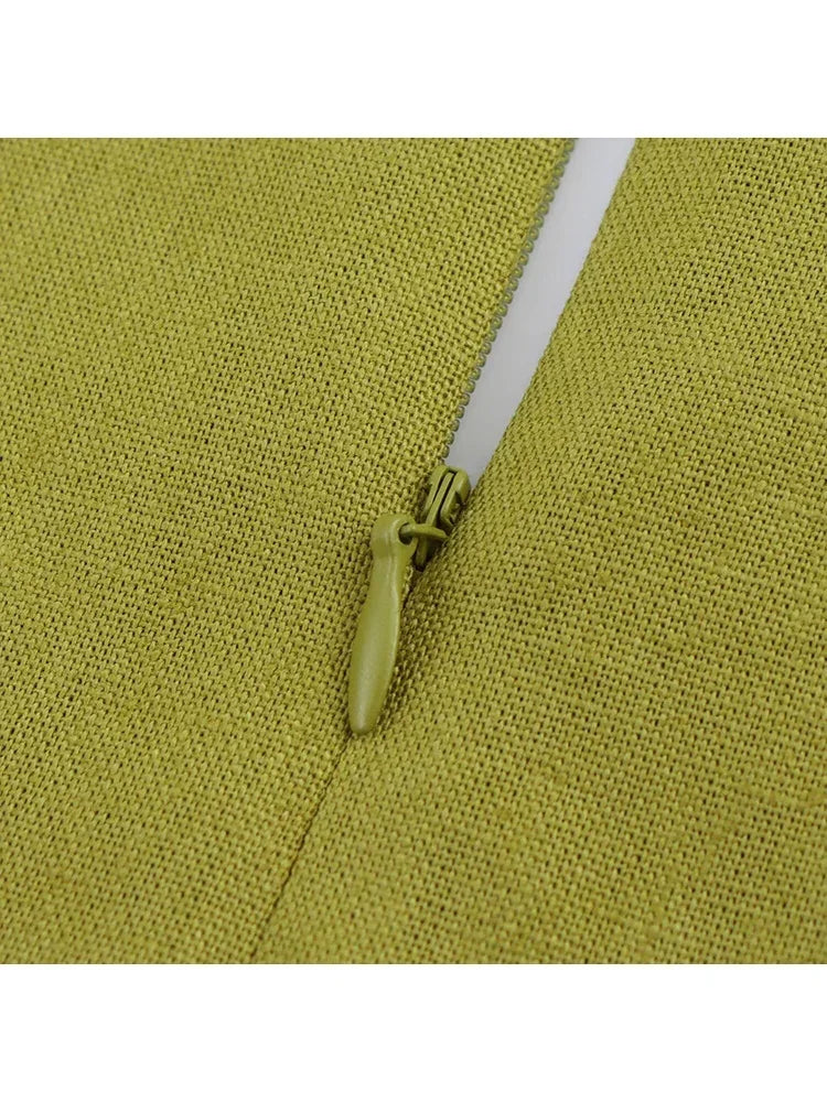 Women's A-line Long Dress Elegant Square Neck Sleeveless Wide Sling Maxi Dresses 2025 Summer Lady Commute Button Dresses