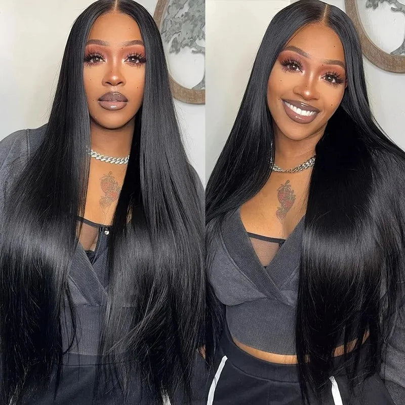 Pre Cut Lace Closure Wigs Human Hair For Women 7x5 Glueless Wigs Human Hair Pre Plucked Bleached Knots Ready To Wear Hair Wigs