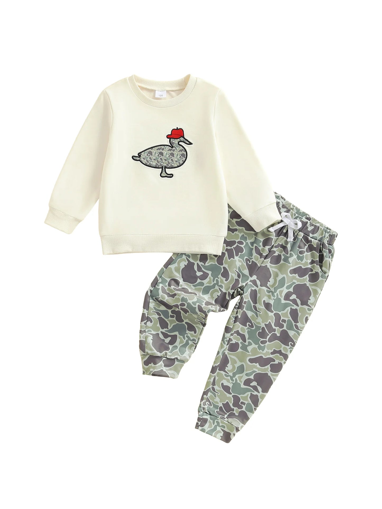 Toddler Boy 2-Piece Winter Outfit Hooded Bear Embroidery Jacket Fleece Lined Pants Set Cozy Clothes for Cold Weather