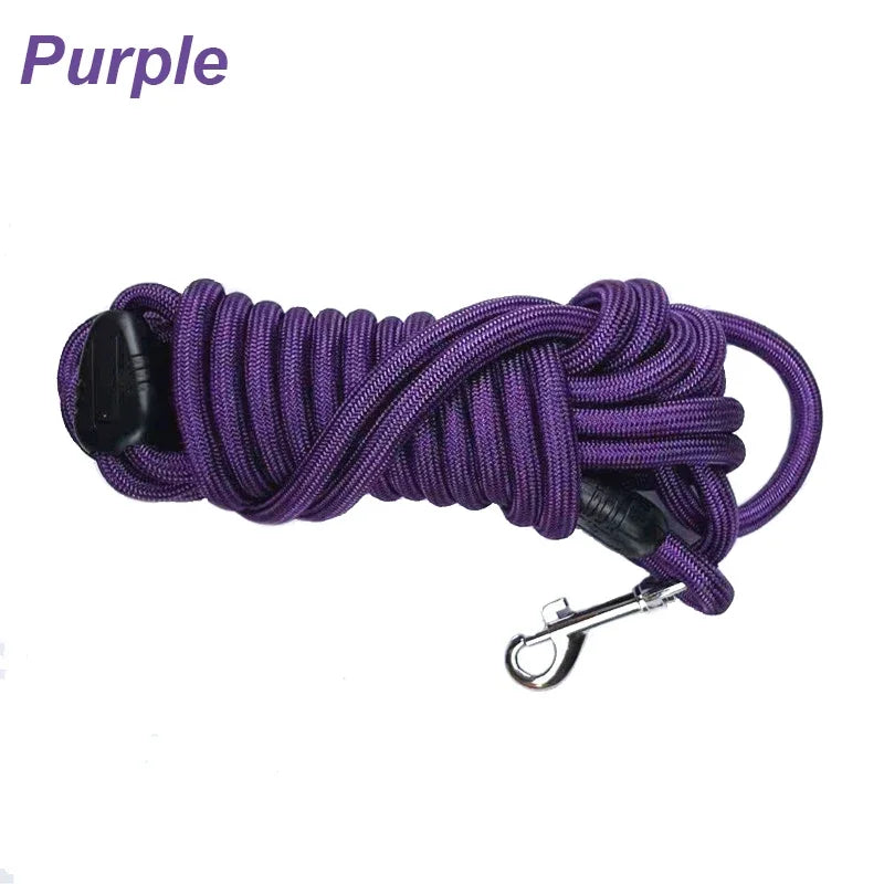5M/10M/15M Heavy Duty Nylon Dog Leash - Ideal for Recall & Agility Training Tailored, Suitable for Medium to Large Dogs