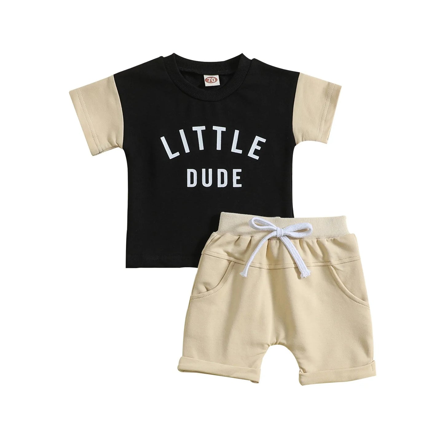 Children's Clothing Set for Baby Boy Girl Summer Letter Polo T-Shirt Shorts 2-Piece Suit Cute Infant Outfit