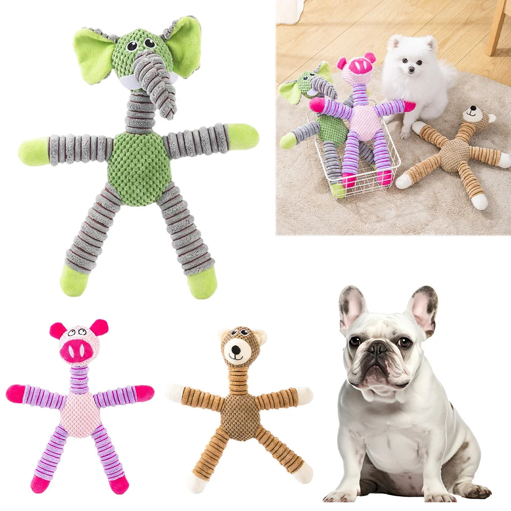 Large Dog Sound Squeaky Toys Interactive Dog Toys Squeaky Plush Dog Chew Toys for All Breed Sizes for Small Large Dogs