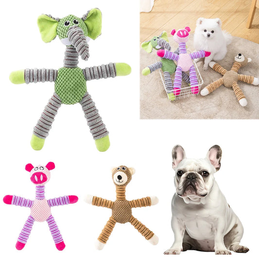 Large Dog Sound Squeaky Toys Interactive Dog Toys Squeaky Plush Dog Chew Toys for All Breed Sizes for Small Large Dogs