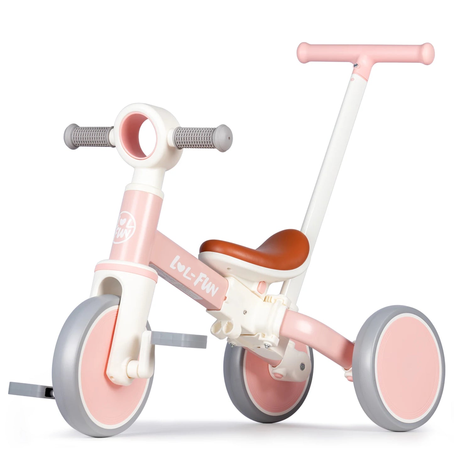 5 in 1 Toddler Tricycles for 1-3 Year Olds Boy Girl Toy, Baby Balance Bike 1 Year Old Kids Gift with Parent Steering Push Handle