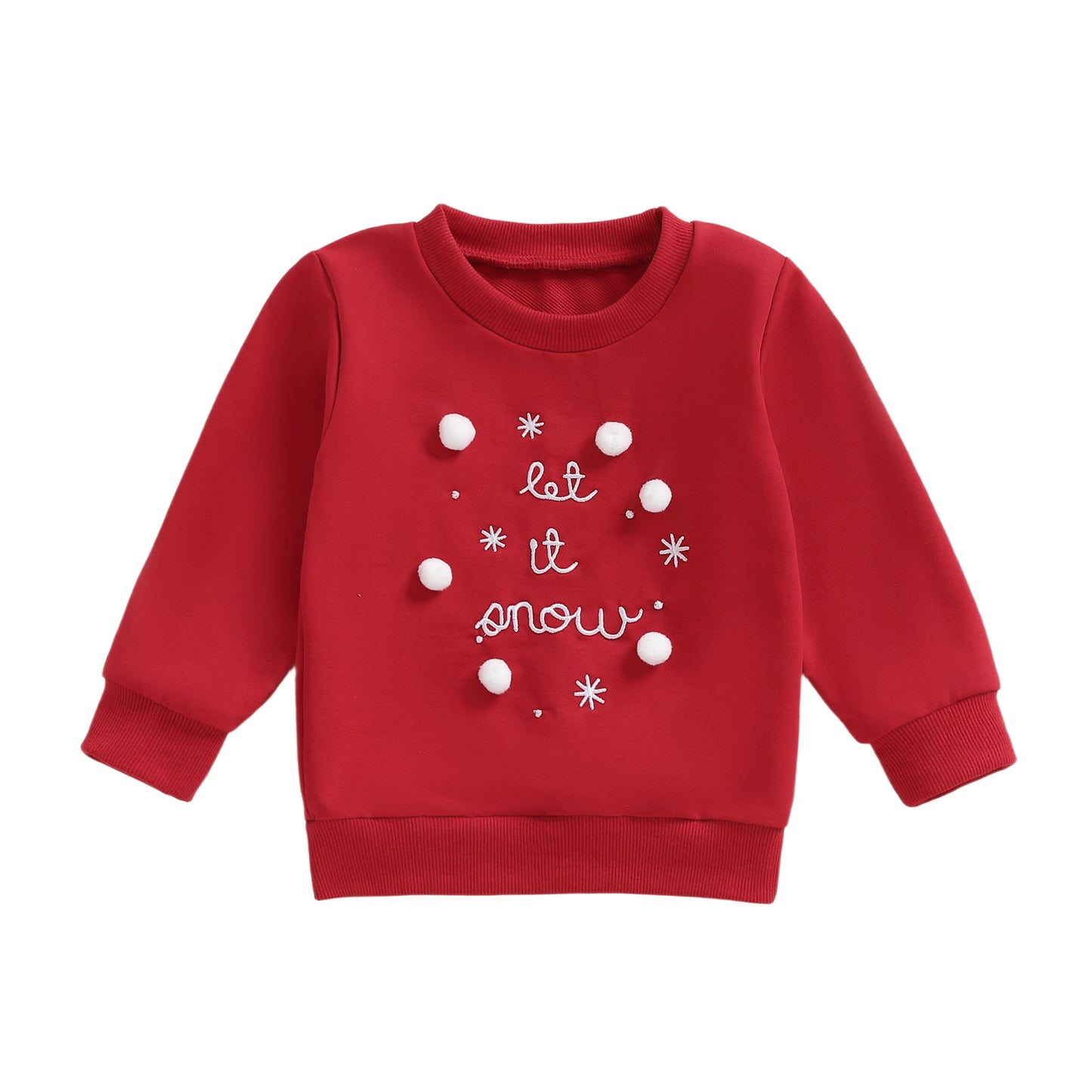 Infant Holiday Sweater with Festive Embroidered Design and Cozy Crew Neck for Winter Celebrations and Photoshoots